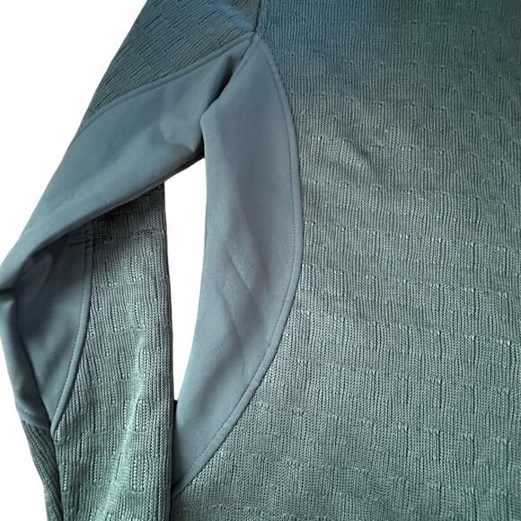 Swiss Tech ~ Teal Rain Knit Jacket ~Fleece lined ~ size M 8-10 - Picture 6 of 12
